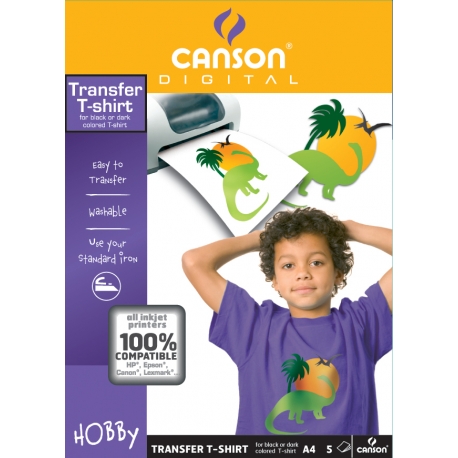 Pochette Création Canson® Transfert Tee-shirt noir 140g 21 x 29.7 cm