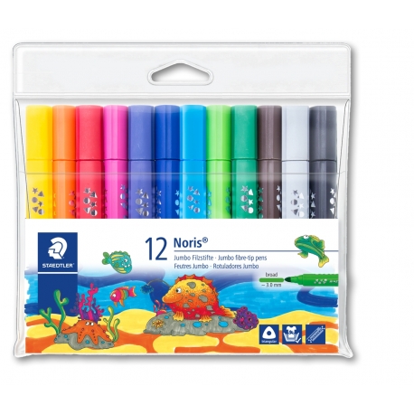 STAEDTLER® 328 - Pochette plastique 12 feutres coloriage