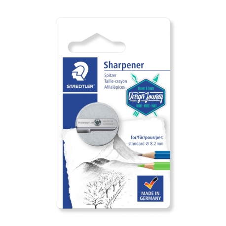 STAEDTLER® Mars® 510 25 Design Journey - Blister 1 taille-crayon rond métal 2 usages