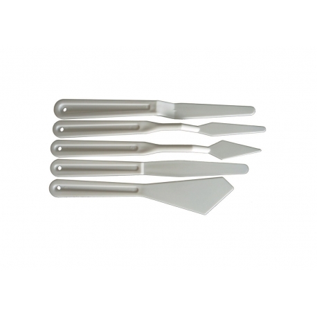 Set de 5 spatules plastique 18 cm Talens Art Création