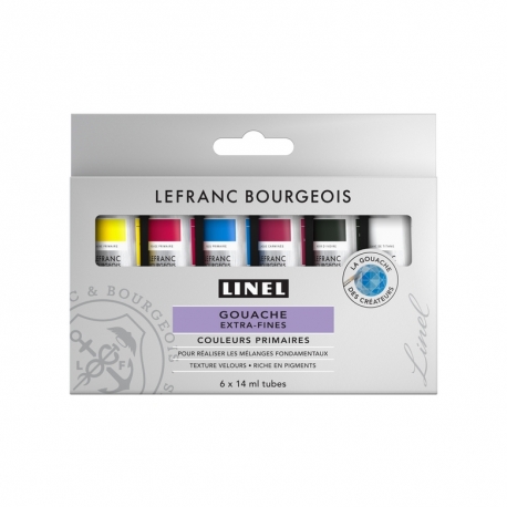 Linel gouache extra-fine 6x14ml mix set couleur primaire