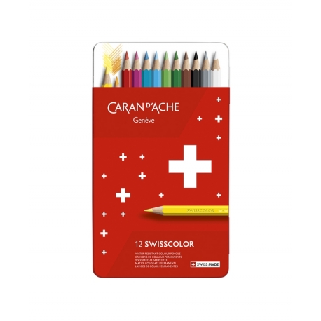 Crayons Swisscolor Caran d'Ache Boîte métal