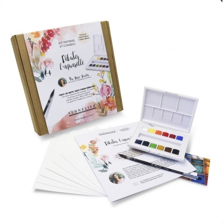 Set découverte La Petite Aquarelle par Marie Boudon - Thème fleuri