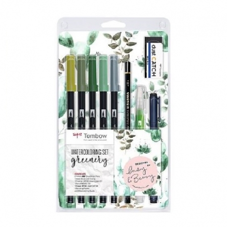 Set feutres Water Coloring Greenery Tombow