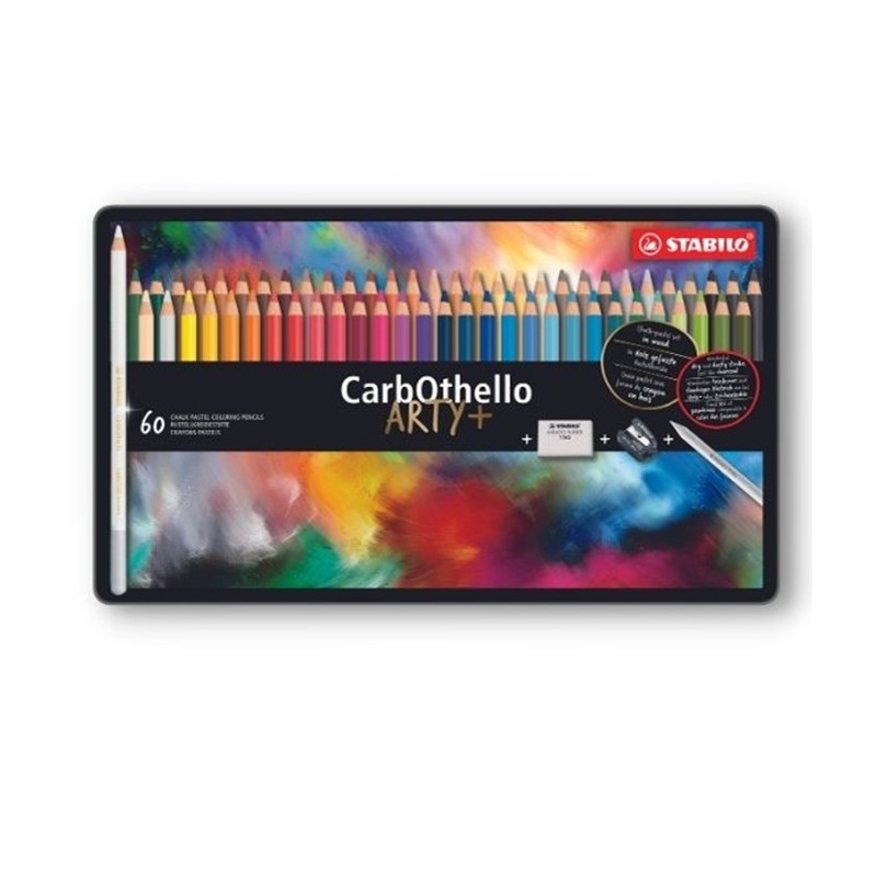 Boite métal crayon de couleur fusain pastel STABILO CarbOthello