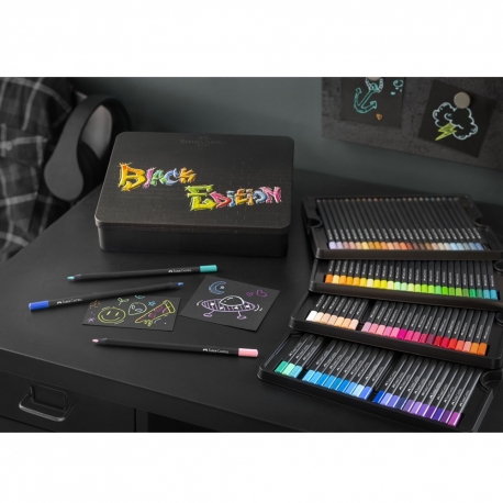 Crayon de couleur Black Edition boite Métal de 100