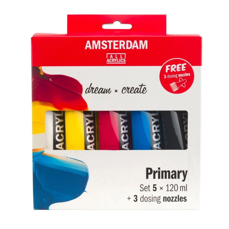 Peinture Acrylique Amsterdam Standard Set primaire 5 x 120 ml